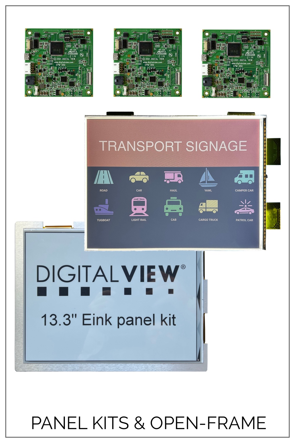 e-paper kits open-frame