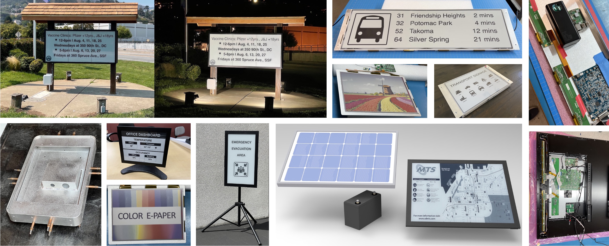 e-paper outdoor signboard digital view