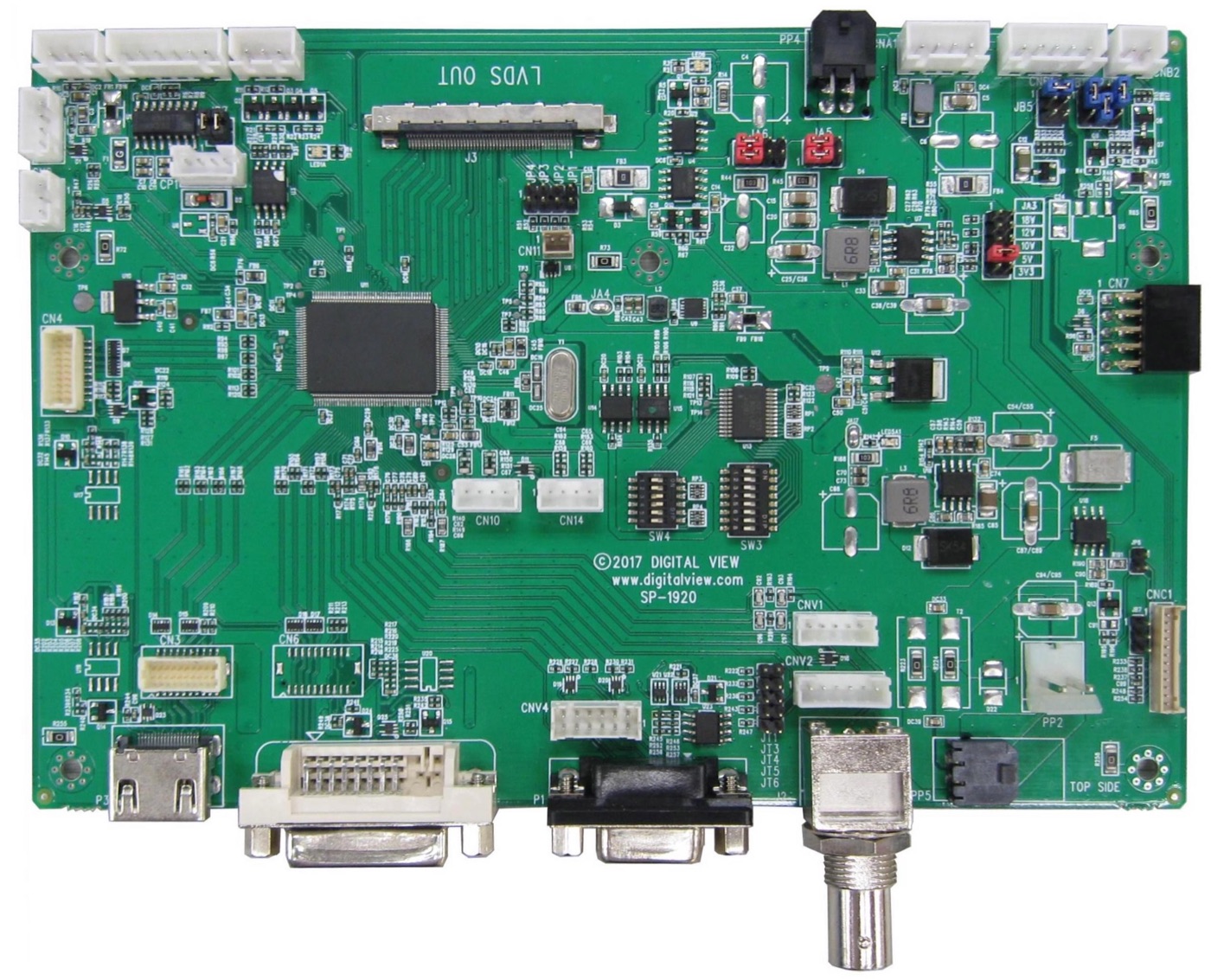 Digital View HSP-1920 LCD controller board, the harsh-environment version of the SP-1920